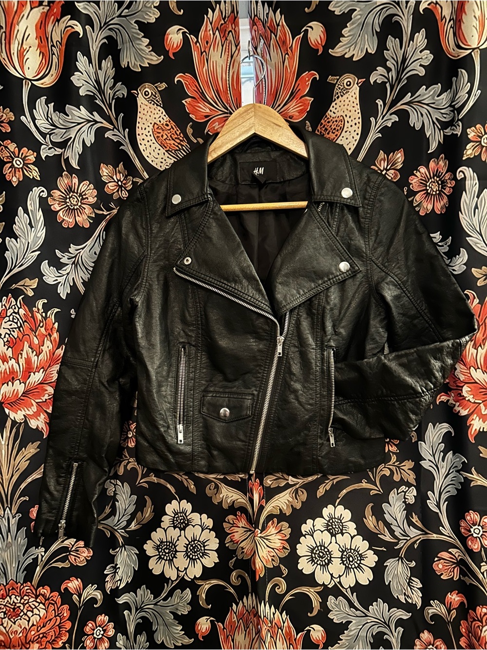 H&M Black Moto Faux Leather Jacket